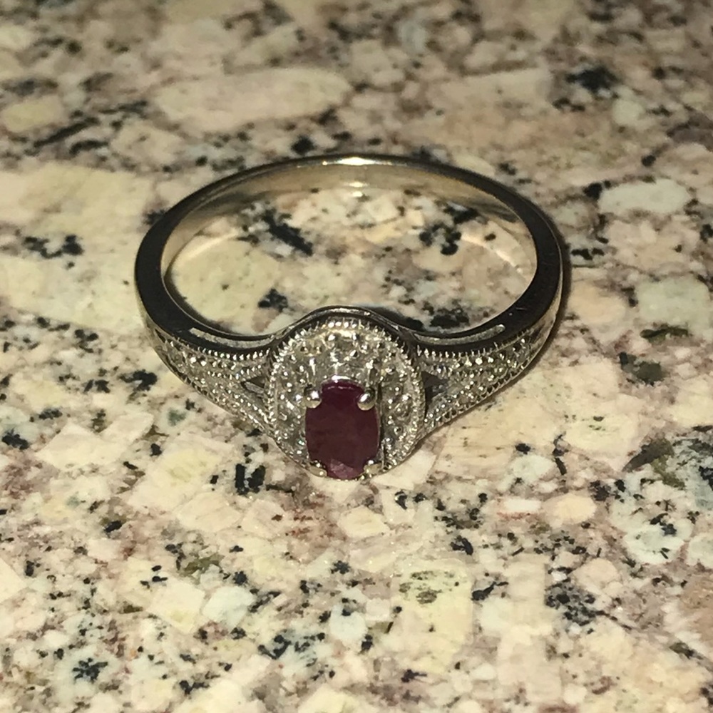 Victorian style ruby ring